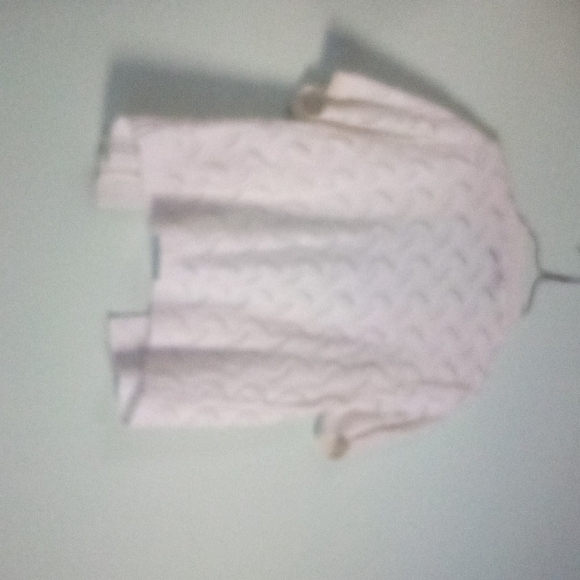 Basic Editions White Open-Front Sweater - Picture 4 of 4